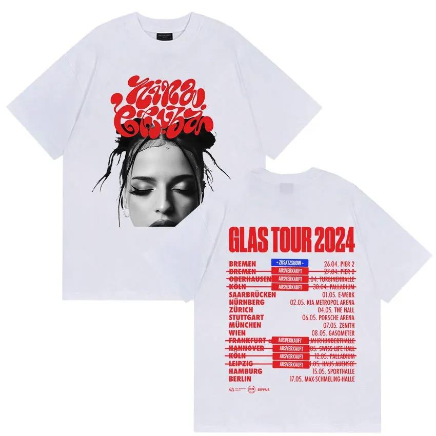Nina Chuba Album Tour Print T-shirts voor Fans Mannen Vrouwen Hip Hop Kleding Korte Mouw T-shirts Retro Mode Oversized Katoenen Tops