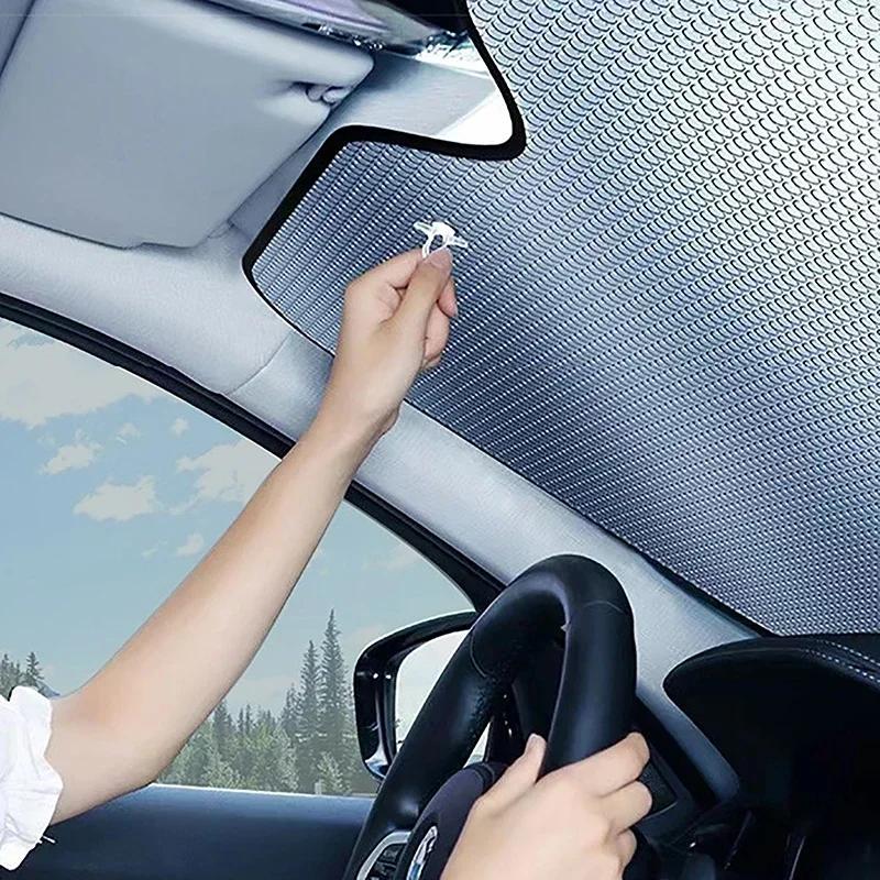Universal Windshield Sunshades Car Sun Visor Foldable Car Front Window Sunshade Snow Ice Protection Cover
