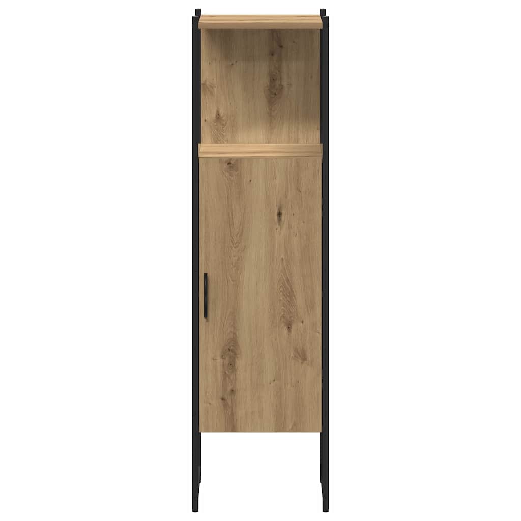 Bathroom Furniture Set with Shelf 4 pcs Artisan Oak Wood Based Material