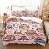 Capibara Bedding Set Luxury Anime Capybara King Size Quilt Cover Pillowcase Kids Bedroom Cute Bed Sack Pillowslip Children Gift