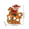 Figurine Desktop Ornament Compact God of Fortune Statue Feng Shui Figure for Bedroom Home Decoration