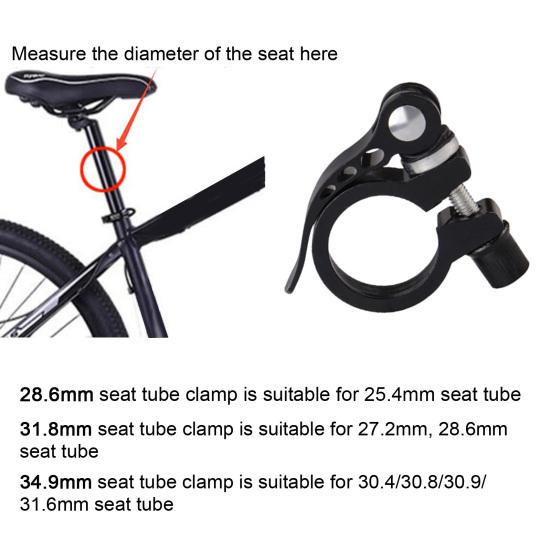 Bike Seat Post Clamp Lightweight Quick Release Aluminum Alloy 25.4 31.8 28.6 34.9 Universal Mountain Road Bicycle Seatpost