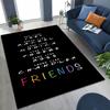 Classic Friends Central Perk Sign TV Rug for Bedroom Living Room Sofa Home Doormat Decor, Large Kids Play Non-slip Floor Mat