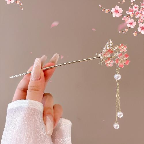 Ancient Style Tassel Flower Hairpin, Female High-end Temperament, All-match Hanfu Hairpin, Step On The Back of The Head, Hairpin