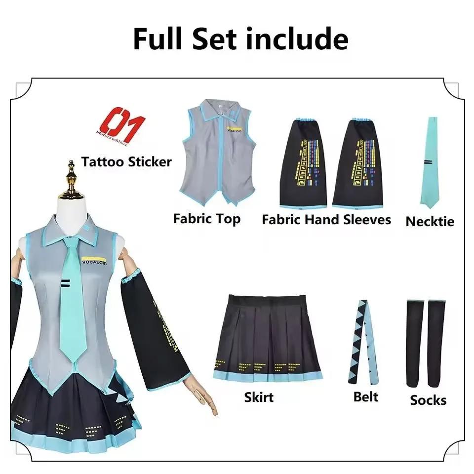 Anime Charakter Leistungen Kleidung Hatsune Anime Kleidung Cosplay Kleidung Rock Das Gleiche Anzug Perücke Zubehör Halloween
