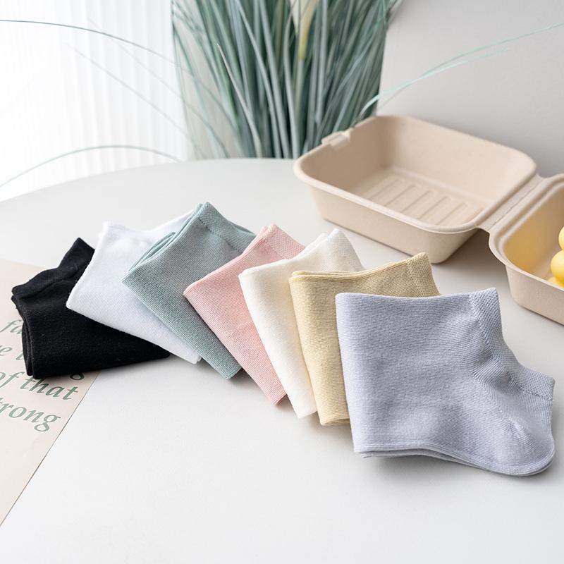 Modal Cotton, Socks For Women, Summer Invisible Boat Socks, Thin Breathable Solid Color Socks