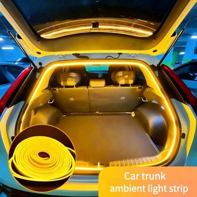 Car Trunk LED Light Strip 4m Waterproof Outdoor Picnic Lighting Ambient Lighting Easy Installation Battery-Free