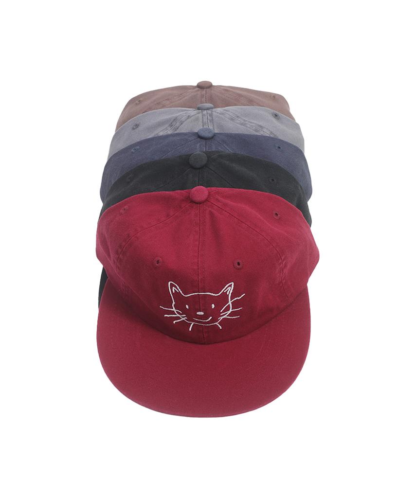 Eolaiteuaenggeul Cat Face Washed Cap (Navy)