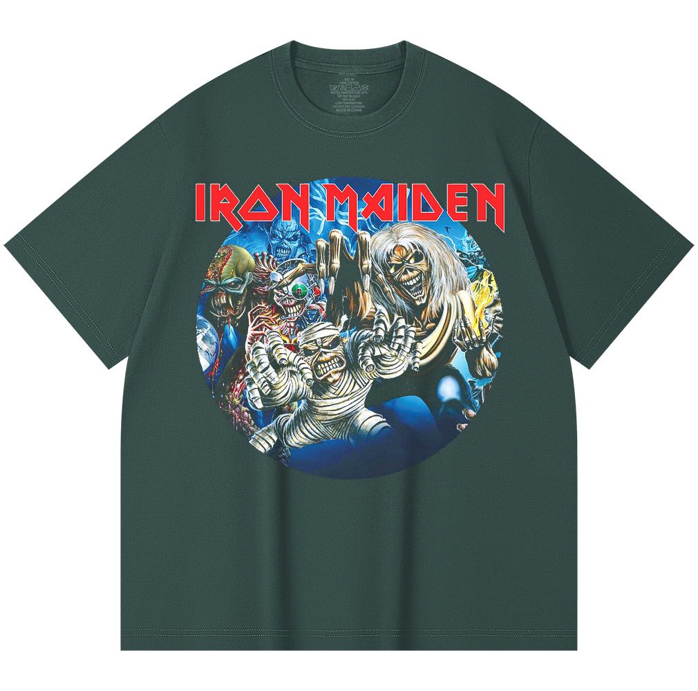 230 Gsm 100% Βαμβακερό T-Shirt Heavy Metal Μπάντα Ροκ Δημοφιλής Μουσική Εκτύπωση Unisex Βαμβακερό T-Shirt