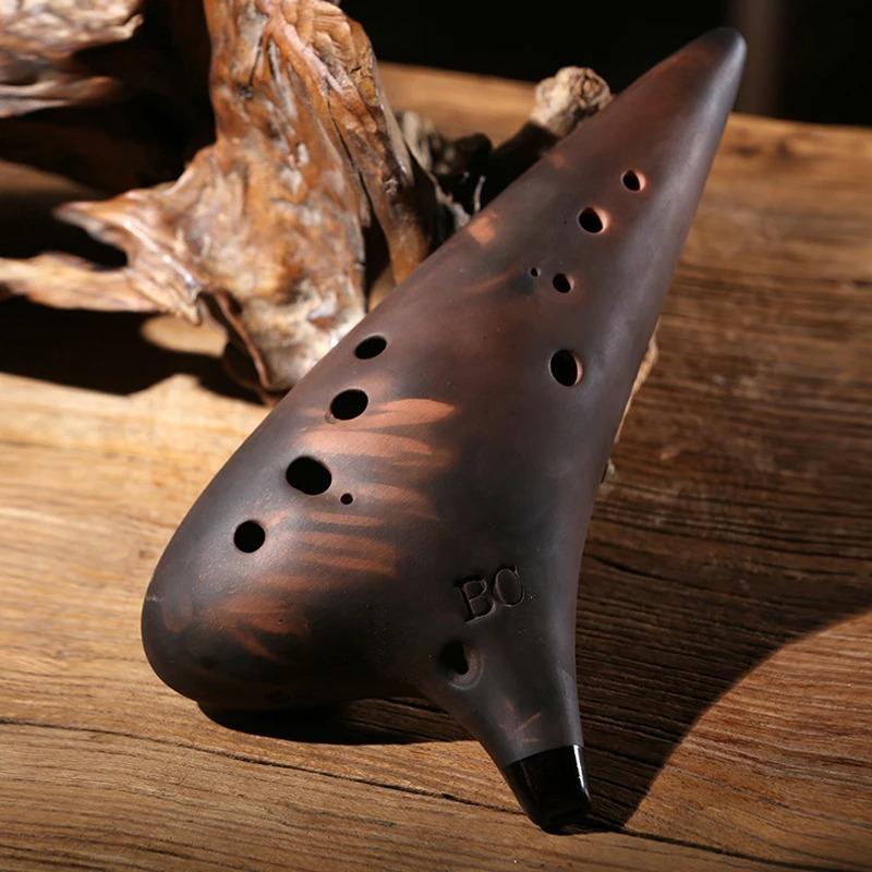 Pottery Ocarina Base Orff Instruments Healing 12 Holes Ocarina of Time Sound Therapy Professional Music Instrumentation Accessories Legend Ocarinas