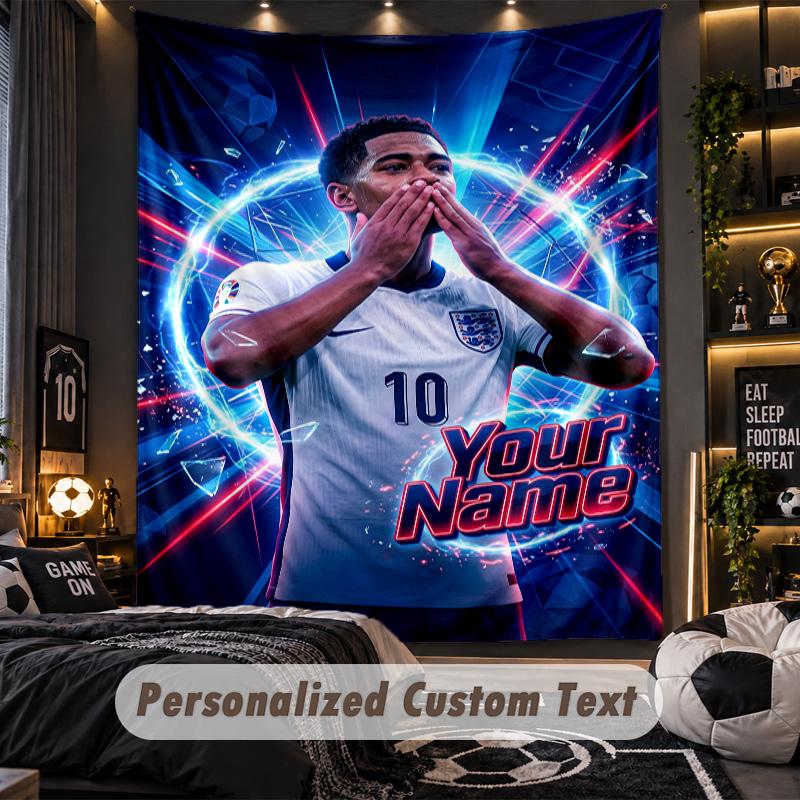 Wandkleed Jude Bellingham Gepersonaliseerde Naam Tekst Gepersonaliseerd Wandhangend Wandkleed Huis Wanddecoratie