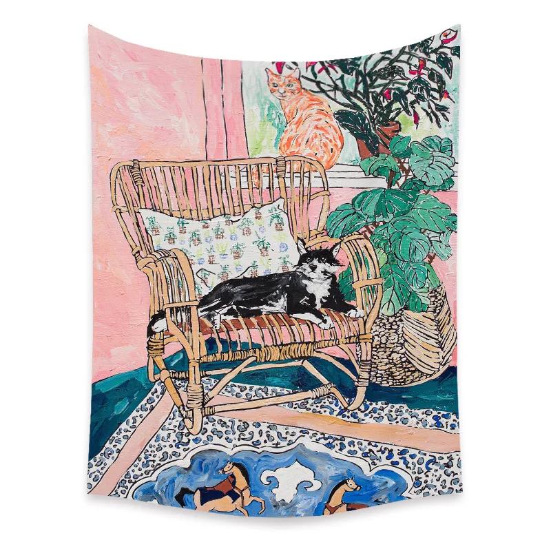 Bohemian Bedroom Wall Decoration Macrame Wall Hanging Teen Aesthetic Indie Room Decor Anime Tapestry Large Fabric Wall Tapestry