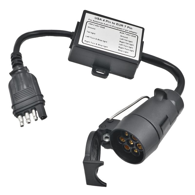 DT08 Trailer Connector 4-Pin Flat Plug To an7-Pin Connector 4 To 7 Trailer Light Converter Circuit Adapter