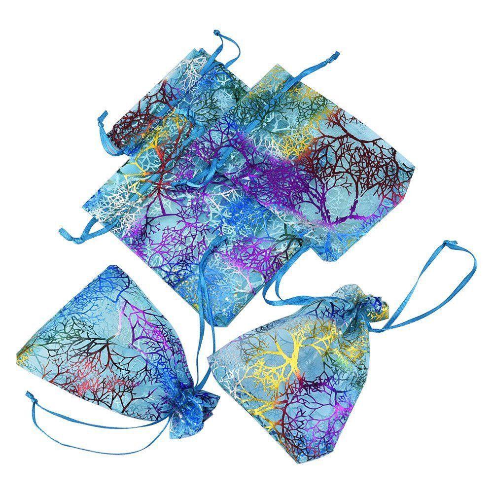 Pouches Wrapping Supplies Jewelry Gift Package Candy Pouch Organza Bag Drawstring Hot Stamping