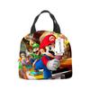 Super Mario Bros Lunchtasche für Kinder mit isoliertem Oxford-Gewebe, tragbarer Schul-Lebensmittelbehälter