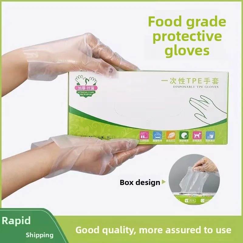 100pcs Disposable PVC Kitchen Gloves, Food Safe & Thickened - Perfect for Cooking, Baking, Dishwashing, Hair Dye & Daily Cleaning