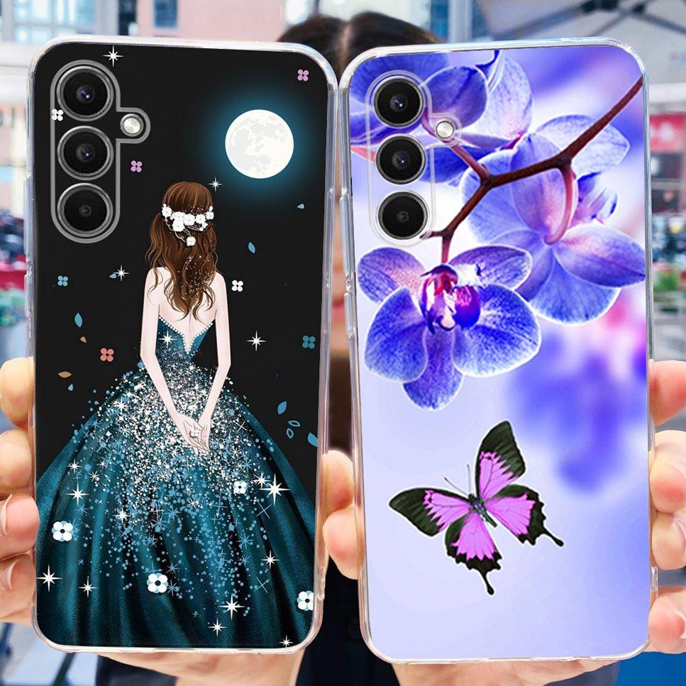 Case For Samsung Galaxy A34 5G 6.6"Cute Cat Astronaut Soft Silicone TPU Cover For Samsung A34 A34 5G Shockproof Phone Case Funda
