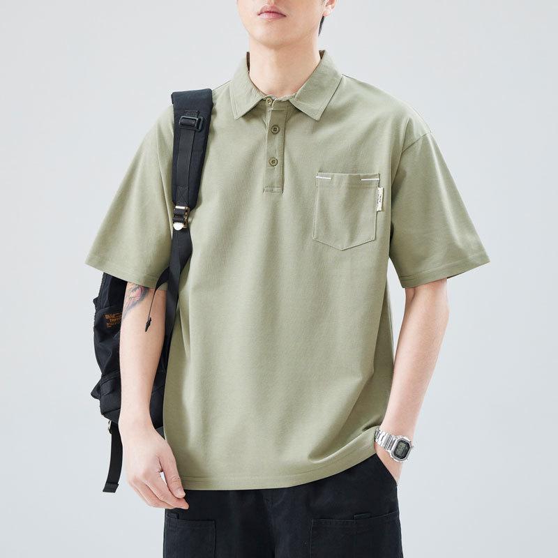 Men's Summer New Loose Short-sleeved POLO Shirt Men's Lapel Thin Short T-top