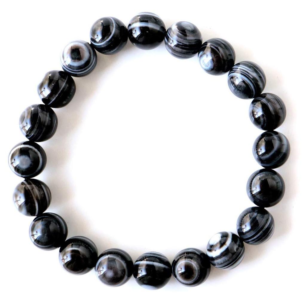 GOLD STONE Tian Eye Agate AAA Grade Bracelet 10mm Natural Power Stone Inner Circumference Approx. 16.5cm Protection Amulet