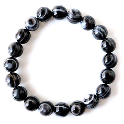 Hemels Oog AAA Armband 10mm Krachtsteen Natuursteen Gebedskralen Binnendiameter [GOUDEN STEEN] Ongeveer. 17,5 cm