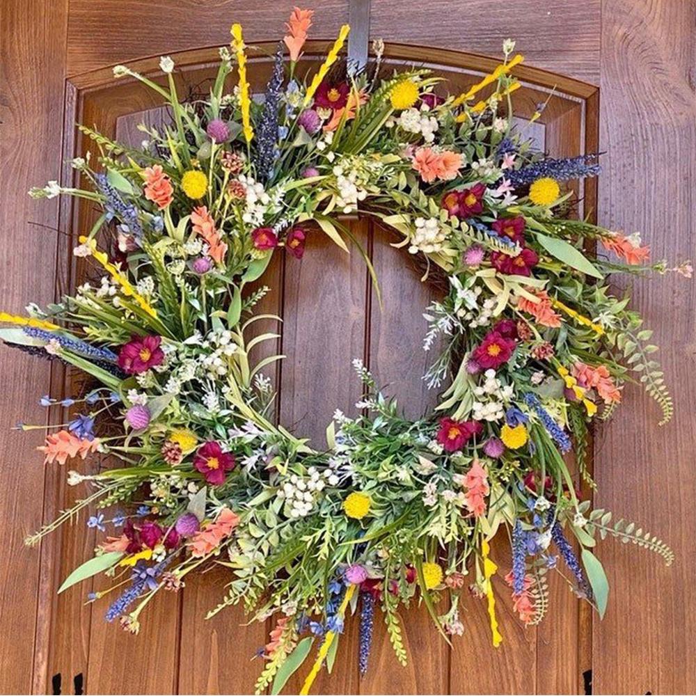 New 50cm Decor Wreath Beautiful Artificial Spring Summer Wreath Home Decoration