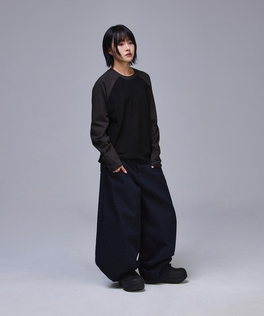 SCALLYWAG Point Check Non-Faded Denim Pants [Indigo]