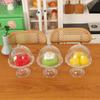 1:12 Dollhouse Miniature Transparent High Tray Dessert Plate W/Cover Cake Fruit Tray Kitchen Decor Toy Doll House Accessories