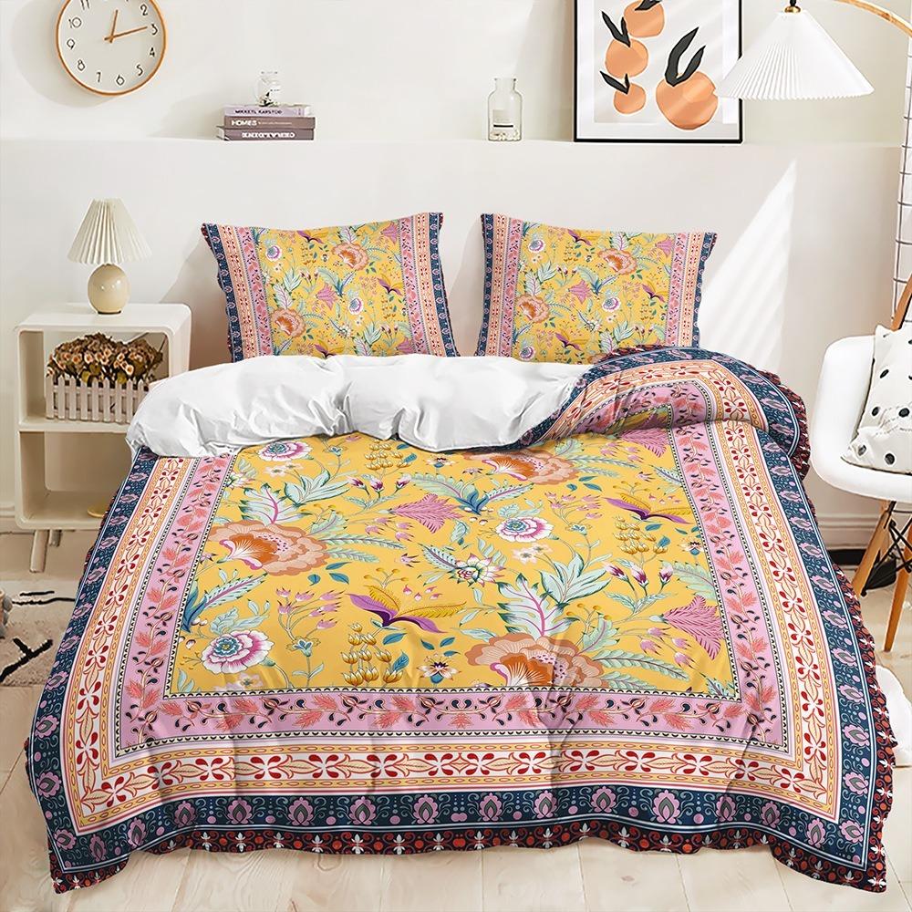 3D Leaf Pattern Bedding Set Plant Themed Duvet Cover Pillowcase Ultra-fine Fiber Material Single Bed/double Bed Large Bed/super Large Bed Size