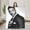 Soft Blanket Camping Maluma Rapper Printed Bedding Throws Flannel Bedspread For Couch Chair Graphic Sofa Bed Cover