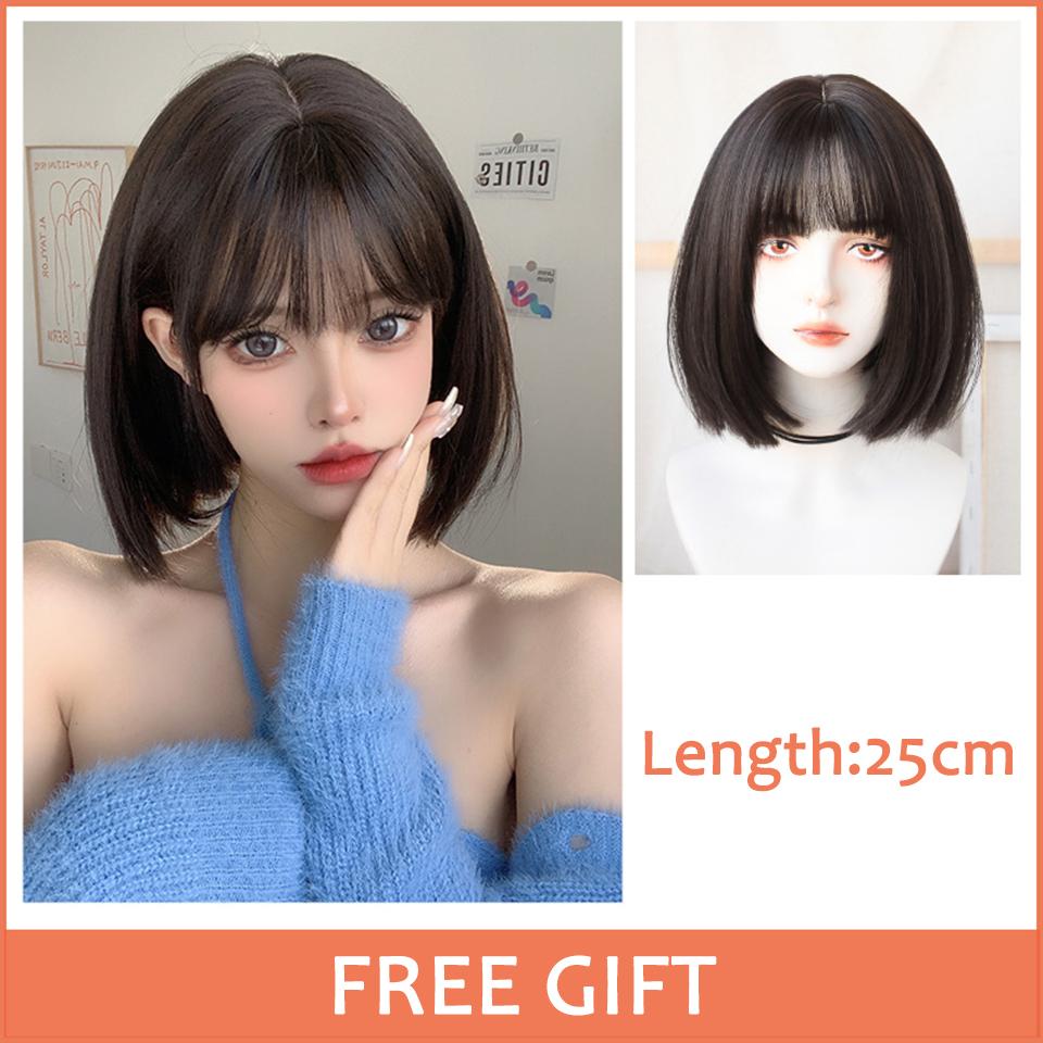LM Long Straight Black Lace Front Wig Natural Black Pre Plucked Synthetic Lace Front Wig For Women Glueless Heat Resistant Fiber