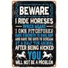 Horse Rider Iron Wall Art Vintage Equestrian Metal Sign Farmhouse Decor