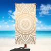 Mandala Design Large Quick-Drying Beach Towel, Polyester Sand Sun Protection for Surfing Swimming Yoga