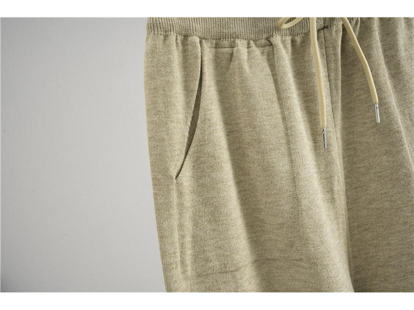 Women's Autumn/Winter Fashionable Knit Set: Half-Zip Sweater & Wide-Leg Pants