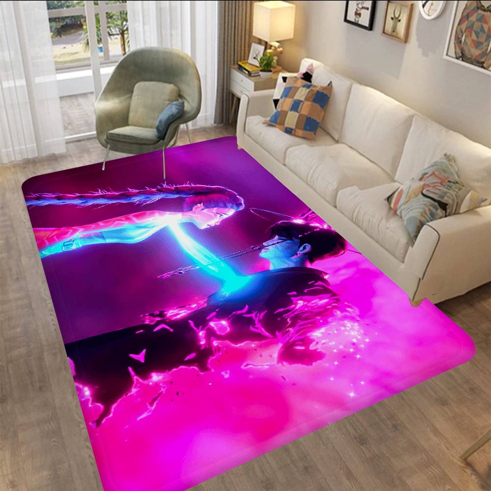 Animation Kpop D-demon Hunters Door Mat Washable Non-Slip Living Room Sofa Chairs Area Mat Kitchen Doormat Area Rug