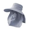 Sun Hat High-Density Sunscreen Fabric UPF50+ Protection Wide Brim Fisherman Hat Shawl Face Guard Design Outdoor Summer Hat