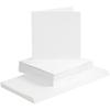 Cartões e envelopes Creotime 15 x 15 cm 50 conjuntos brancos
