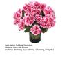 Artificial Geranium Flowers for Outdoors 13" Potted Fake Geraniums Bush UV Resistant Faux Silk Flower