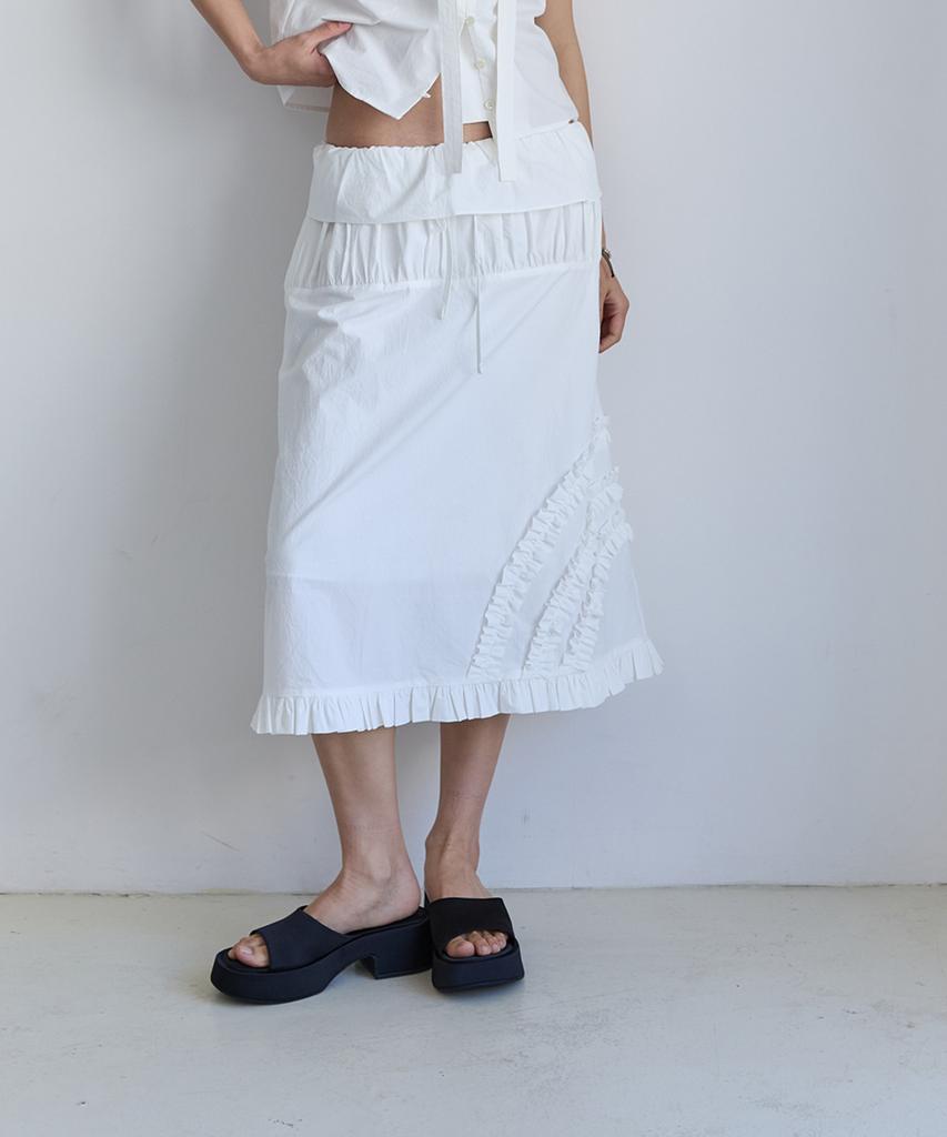 Hocus Pocus Halfmoon Frill Skirt_Ivory