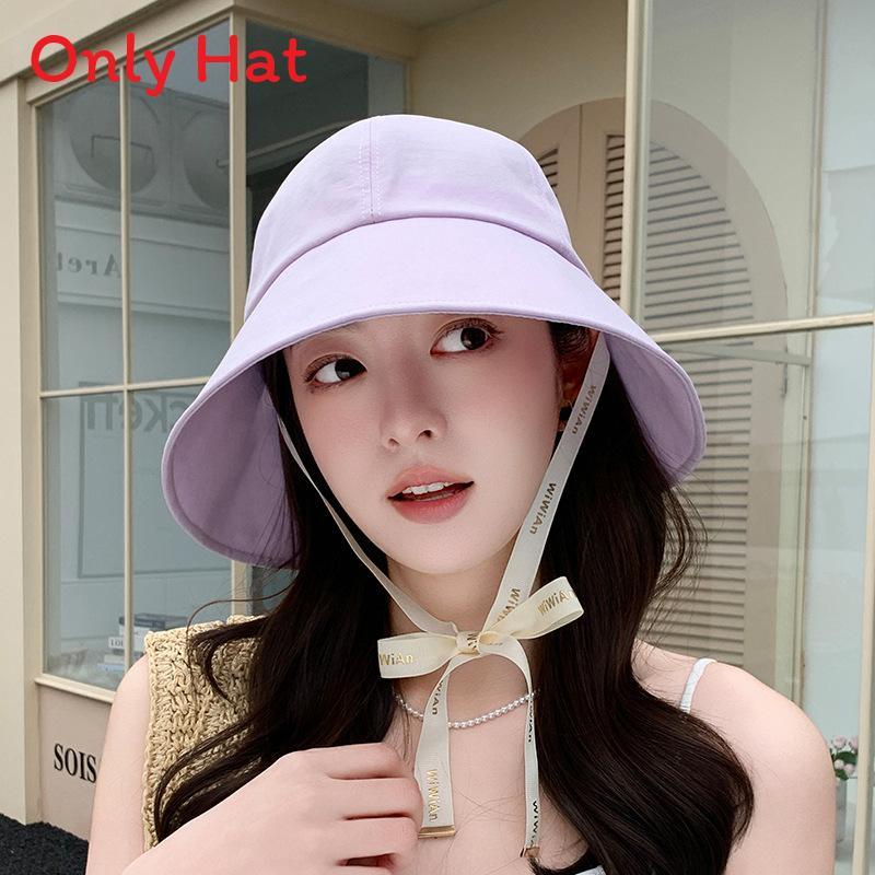 Summer Womens Wide Brim Sun Hat With Adjustable Ties For Face Sun Protection Casual Style