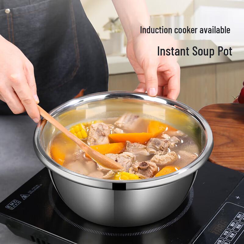 MIAOQIAO Thickened Stainless Steel Multi-use Kitchen Bowl