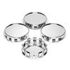 Coche 54MM (52mm-50mm) Tapa de Cubo de Llanta de Rueda de Coche Tapa Central de Rueda de Coche Cubierta de Tapa de Cubo Accesorios (Plata)