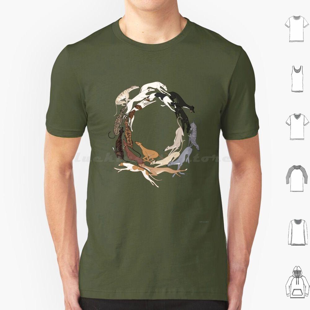 The Greyt Hound Romp T Shirt 6xl Cotton Cool Tee Greyhound Hound Sighthound Galgo Lurcher Whippet Italian Greyhound Dog Brindle