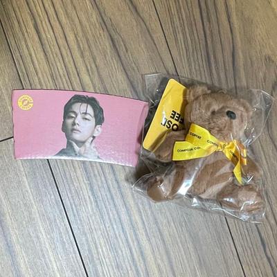 [USED] Korea Limited Edition Compose Coffee BTS V Bear Plush Mascot