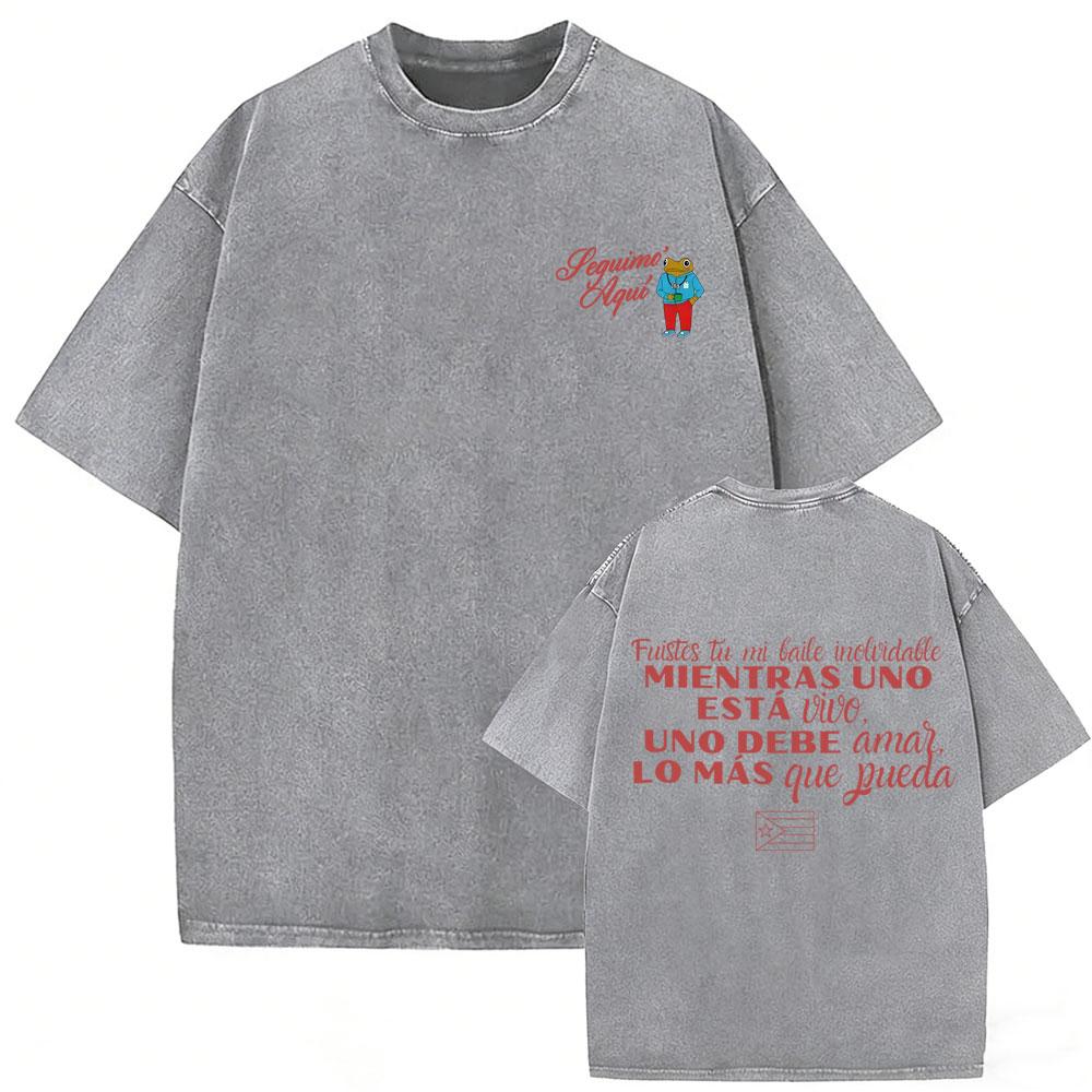 Tricou Vintage Rapper Bad Bunny Spălat Debi Tirar Mas Fotos DTMF World Tour Tricouri Bărbați Femei Modă Hip Hop Tricouri Populare