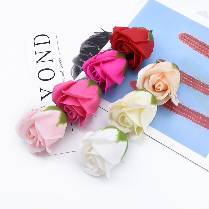 20/40pcs Artificial Roses Fragrant Eternal Flowers Home Room Decora Wedding Wreath Bridal Bouquets Diy Gift Garden Accessories