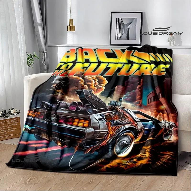 Movie Back To The Future Blankets Picnic Blanket Warm Flannel Blankets Soft and Comfortable Blanket Bed Linings Birthday Gift