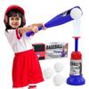 Ungiftiges Baseball-Spielzeugset für Kinder, verstellbarer automatischer Pitching-Baseball, Outdoor-Spielzeug für den Garten, Sport für interaktives Eltern-Kind-Spiel