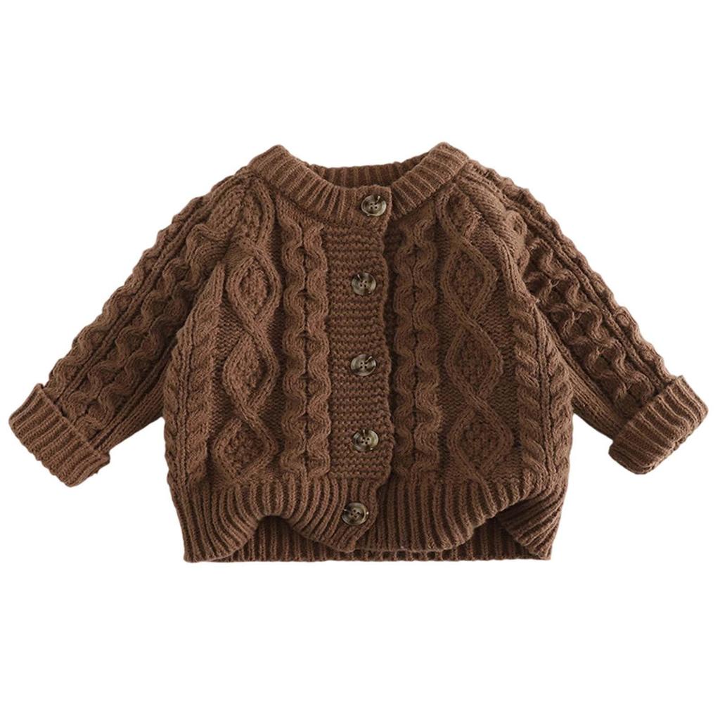 Kids Cable Knit Long Sleeve Cardigan Color
