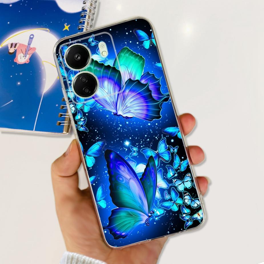 For Xiaomi Poco C65 Case Redmi 13C New Fashion Painted Back Cover 6.74'' Soft TPU Phone Case For Xiaomi Redmi 13C PocoC65 Bumper
