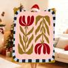 Flower Stylish FrameS Blanket Soft Throw Blanket for Home Bedroom Bed Sofa Picnic Travel Office Rest Cover Blanket Gift